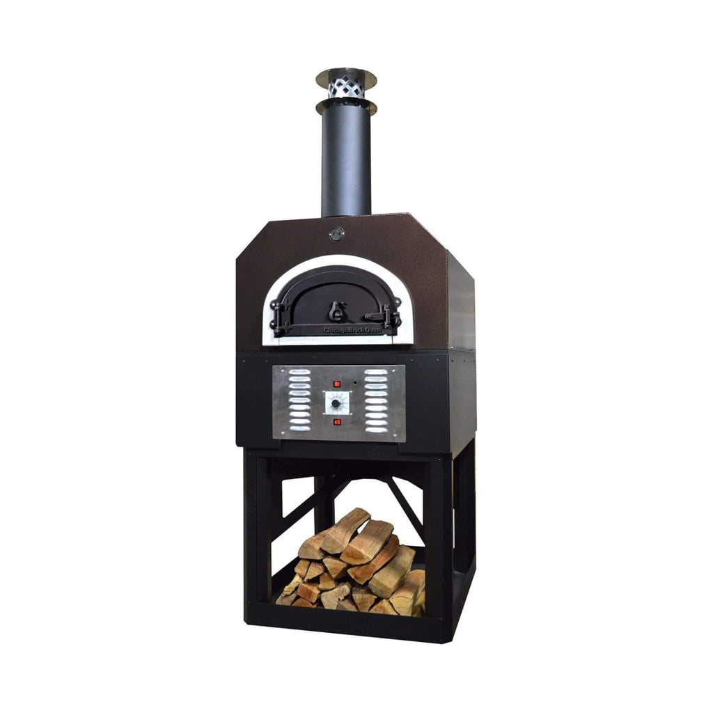 Chicago Brick Oven CBO-750 Residential Hybrid Stand With Dual Fuel [CBO-O-STD-750-HYB] (SAK37429) - Saksby Wholesale - Copper Vein With Closed Lid