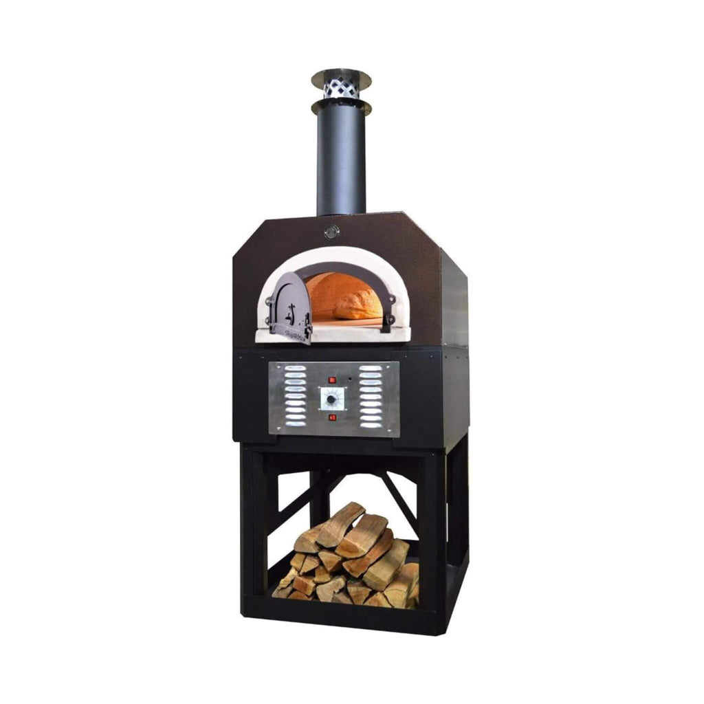 Chicago Brick Oven CBO-750 Residential Hybrid Stand With Dual Fuel [CBO-O-STD-750-HYB] (SAK37429) - Saksby Wholesale - Copper Vein With Open Lid