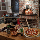 Chicago Brick Oven CBO-750 Wood Fired Pizza Oven DIY Kit With 38" x 28" Cooking Surface [CBO-O-KIT-750] (SAK51793) - Saksby Wholesale - Cooking Surface and Dinner View