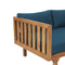 Claremont 3-Seater Acacia Wood Daybed Sofa With Water-Resistant Cushions (SAK65773) - Saksby Wholesale - Arm Rest Design