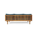 Claremont 3-Seater Acacia Wood Daybed Sofa With Water-Resistant Cushions (SAK65773) - Saksby Wholesale - Center Back View
