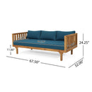 Claremont 3-Seater Acacia Wood Daybed Sofa With Water-Resistant Cushions (SAK65773) - Saksby Wholesale - Dimensions