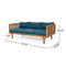 Claremont 3-Seater Acacia Wood Daybed Sofa With Water-Resistant Cushions (SAK65773) - Saksby Wholesale - Dimensions