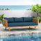 Claremont 3-Seater Acacia Wood Daybed Sofa With Water-Resistant Cushions (SAK65773) - Saksby Wholesale - Side VIew Lifestyle
