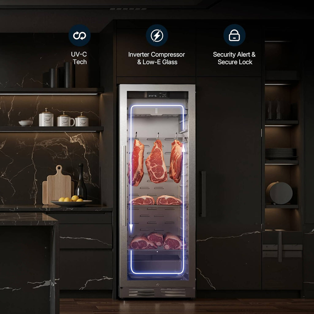 Commercial 12.5 Cu.Ft Dry Aging Fridge For Steaks, Beef, Lamb, And Ham (SAK63584) - Saksby Wholesale - Features