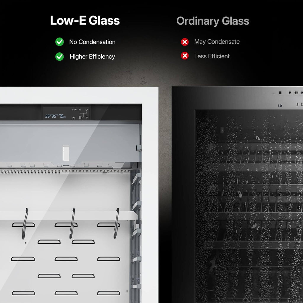 Commercial 12.5 Cu.Ft Dry Aging Fridge For Steaks, Beef, Lamb, And Ham (SAK63584) - Saksby Wholesale - Low-E Glass