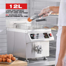 Commercial 12.6 QT 1800W Electric Induction Deep Fryer With Timer (SAK15870) - Saksby Wholesale - Capacity