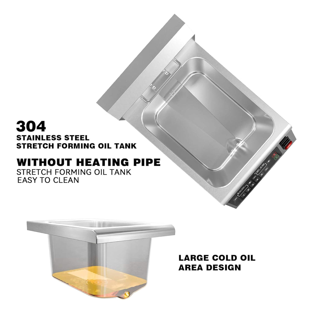 Commercial 12.6 QT 1800W Electric Induction Deep Fryer With Timer (SAK15870) - Saksby Wholesale - Durability