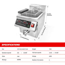 Commercial 12.6 QT 1800W Electric Induction Deep Fryer With Timer (SAK15870) - Saksby Wholesale - Specifications