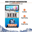 Commercial 16L 1155W Double Bowl Stainless Steel Slushy Margarita Machine (SAK98402) - Saksby Wholesale - Refrigeration