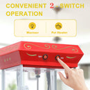 Commercial 6-Ounce Stainless Steel Vintage Popcorn Machine With Cart Red SAK35951 Saksby - Dual Switches