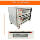 6400W Commercial Electric Double Deck Convection Baking Pizza Oven (SAK37281)