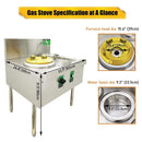 Commercial 85300 BTU Stainless Steel Single Burner LPG NG Wok Stove (SAK46827) - Saksby Wholesale - Dimension Details