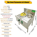 Commercial 85300 BTU Stainless Steel Single Burner LPG NG Wok Stove (SAK46827) - Saksby Wholesale - Specifications