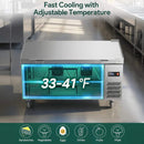 Commercial Double Drawer Undercounter Worktop Fridge With Wheels (SAK80596) - Saksby Wholesale - Adjustable Temperature