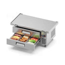 Commercial Double Drawer Undercounter Worktop Fridge With Wheels (SAK80596) - Saksby Wholesale - Front Right View