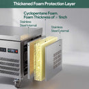 Commercial Double Drawer Undercounter Worktop Fridge With Wheels (SAK80596) - Saksby Wholesale - Thickened Foam Protection Layer