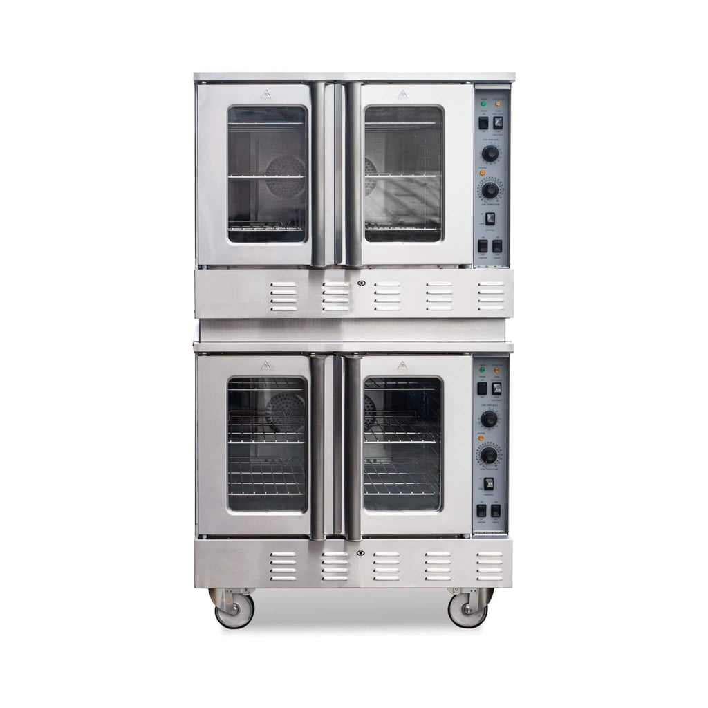 Commercial Double-Stack 160K BTU 2-Burner Stainless Steel Gas Stock Pot Range (SAK18763) - Saksby Wholesale - Front View Design