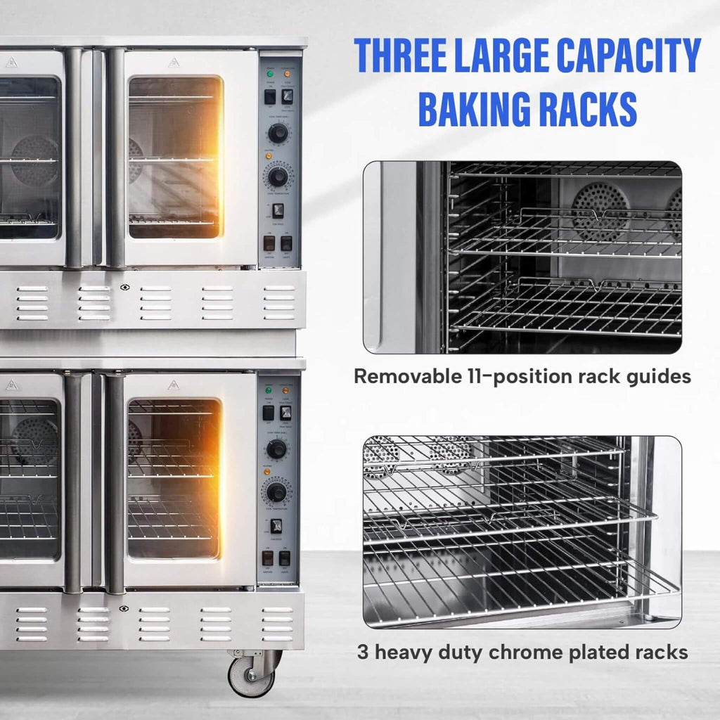 Commercial Double-Stack 160K BTU 2-Burner Stainless Steel Gas Stock Pot Range (SAK18763) - Saksby Wholesale - Large Capacity Baking Racks