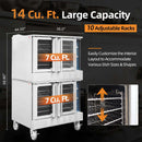 Commercial Full-Size Natural Gas/Propane Double Stacked Convection Oven (SAK60914) - Saksby Wholesale - Dimensions