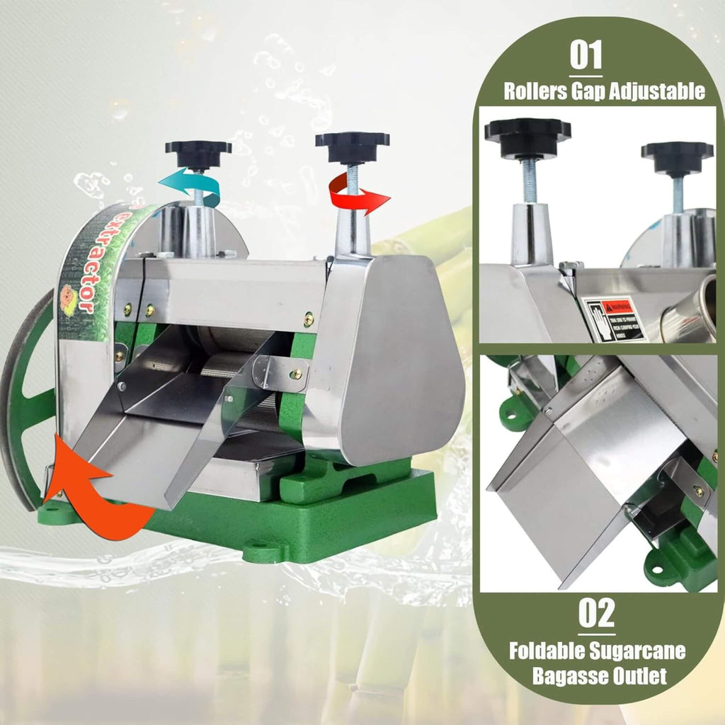 Commercial Manual Stainless Steel Sugar Cane Juicer With Peeling Knives (SAK81426) - Saksby Wholesale - How To Operate Part 1