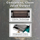 Commercial Manual Stainless Steel Sugar Cane Juicer With Peeling Knives (SAK81426) - Saksby Wholesale - Juice Output Features View