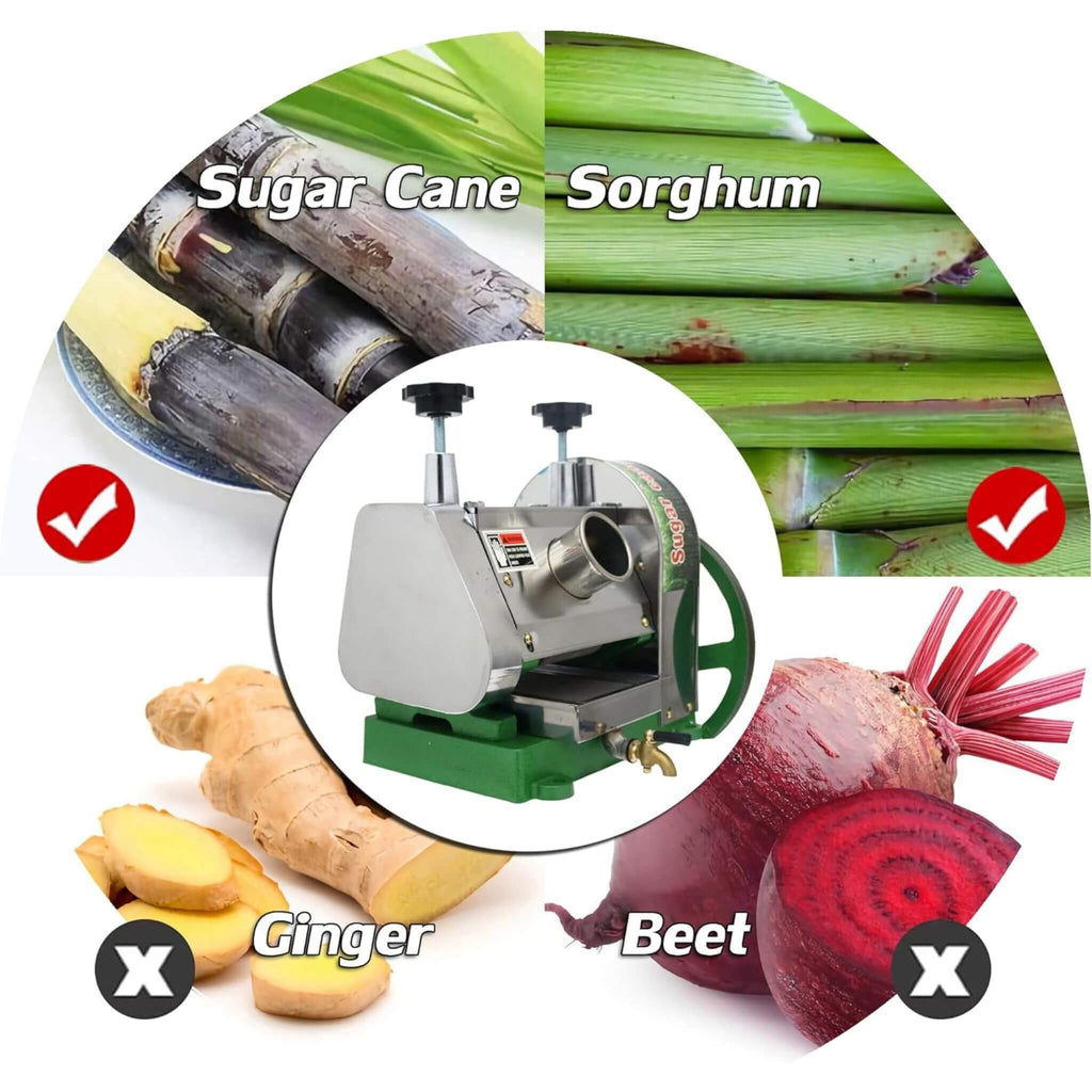 Commercial Manual Stainless Steel Sugar Cane Juicer With Peeling Knives (SAK81426) - Saksby Wholesale - Only For Sugarcane Use