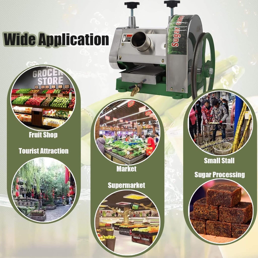 Commercial Manual Stainless Steel Sugar Cane Juicer With Peeling Knives (SAK81426) - Saksby Wholesale - Use In Various Settings