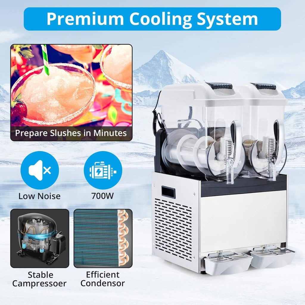24L Commercial Stainless Steel Frozen Slush Machine With Auto Clean (SAK68047) - Saksby Wholesale - Features