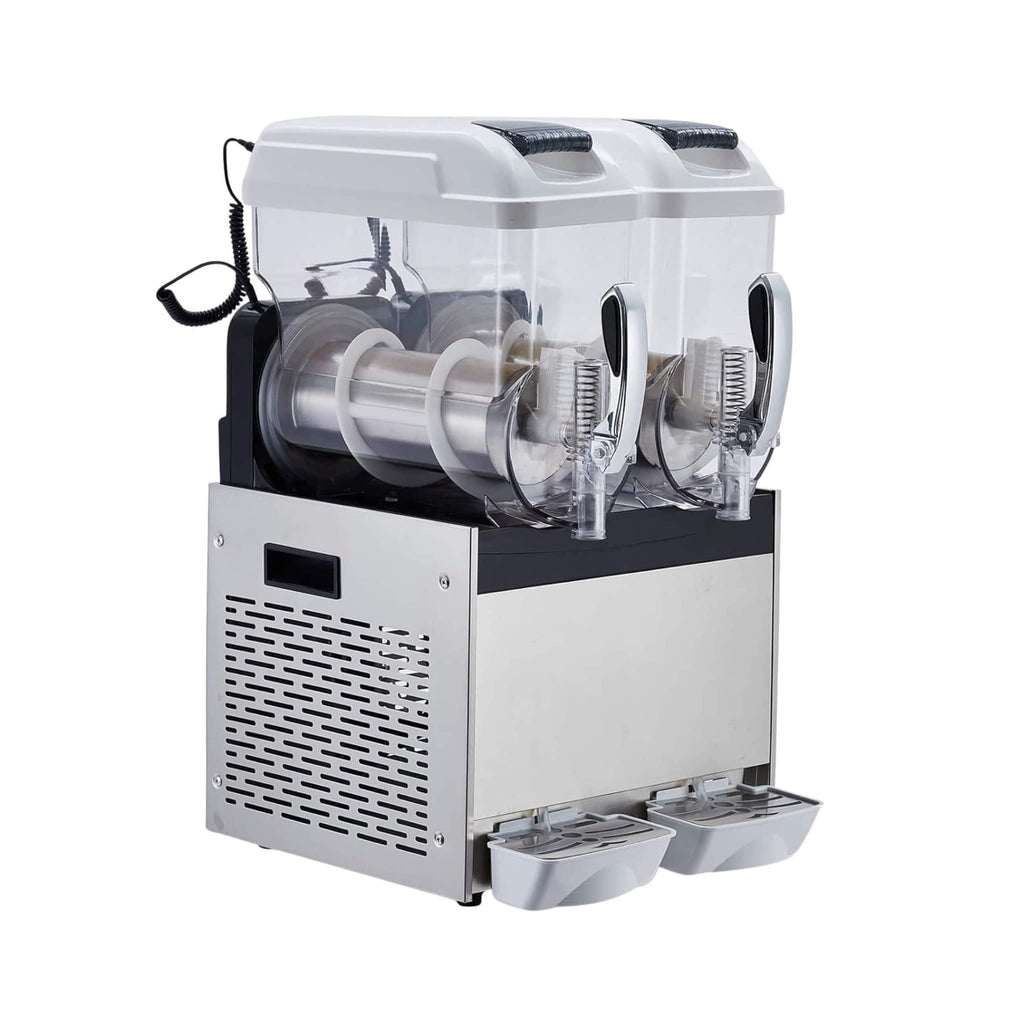 24L Commercial Stainless Steel Frozen Slush Machine With Auto Clean (SAK68047) - Saksby Wholesale - Front Side View
