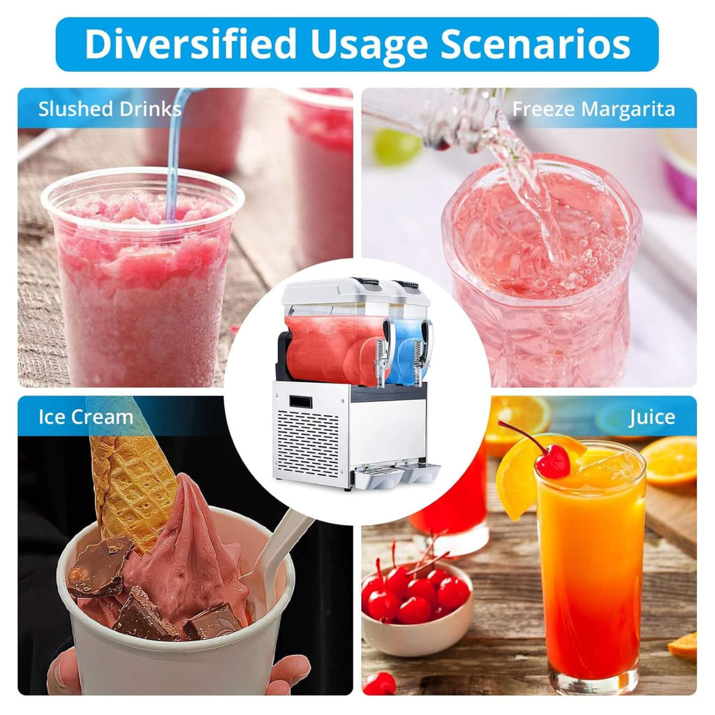 24L Commercial Stainless Steel Frozen Slush Machine With Auto Clean (SAK68047) - Saksby Wholesale - Product Usage