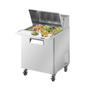 Commercial Stainless Steel Sandwich Prep Table Refrigerator (SAK19586) - Saksby Wholesale - 29-Inch Front Right View