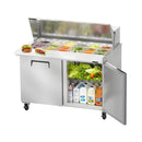 Commercial Stainless Steel Sandwich Prep Table Refrigerator (SAK19586) - Saksby Wholesale - 48-Inch 18 Pans Front Right View