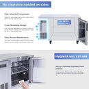 Commercial Stainless Steel Undercounter Worktop Freezer (SAK47218) - Saksby Wholesale - Features