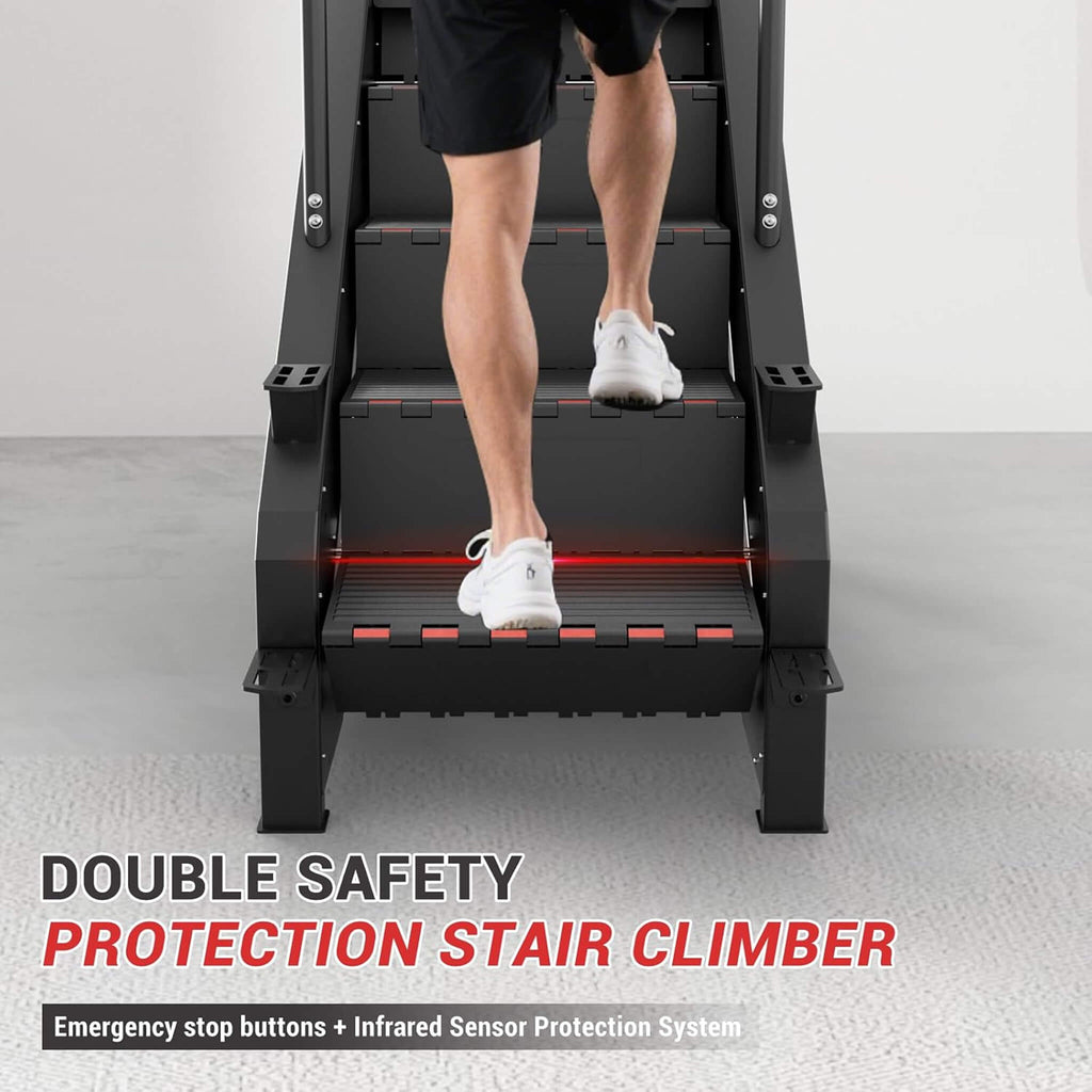 Commercial Stair Stepper With LED Display And 15 Resistance Levels (SAK91837) - Saksby Wholesale - Double Safety Protection