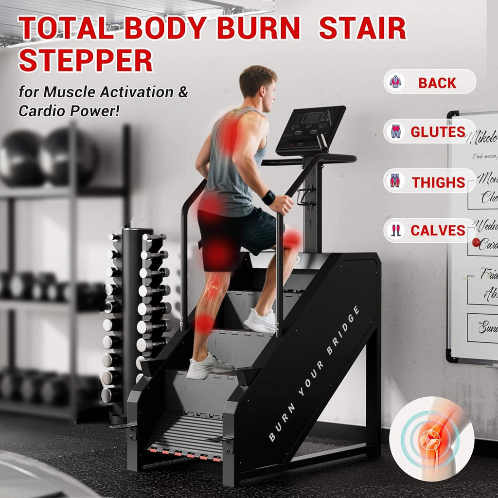 Commercial Stair Stepper With LED Display And 15 Resistance Levels (SAK91837) - Saksby Wholesale - Total Body Burn