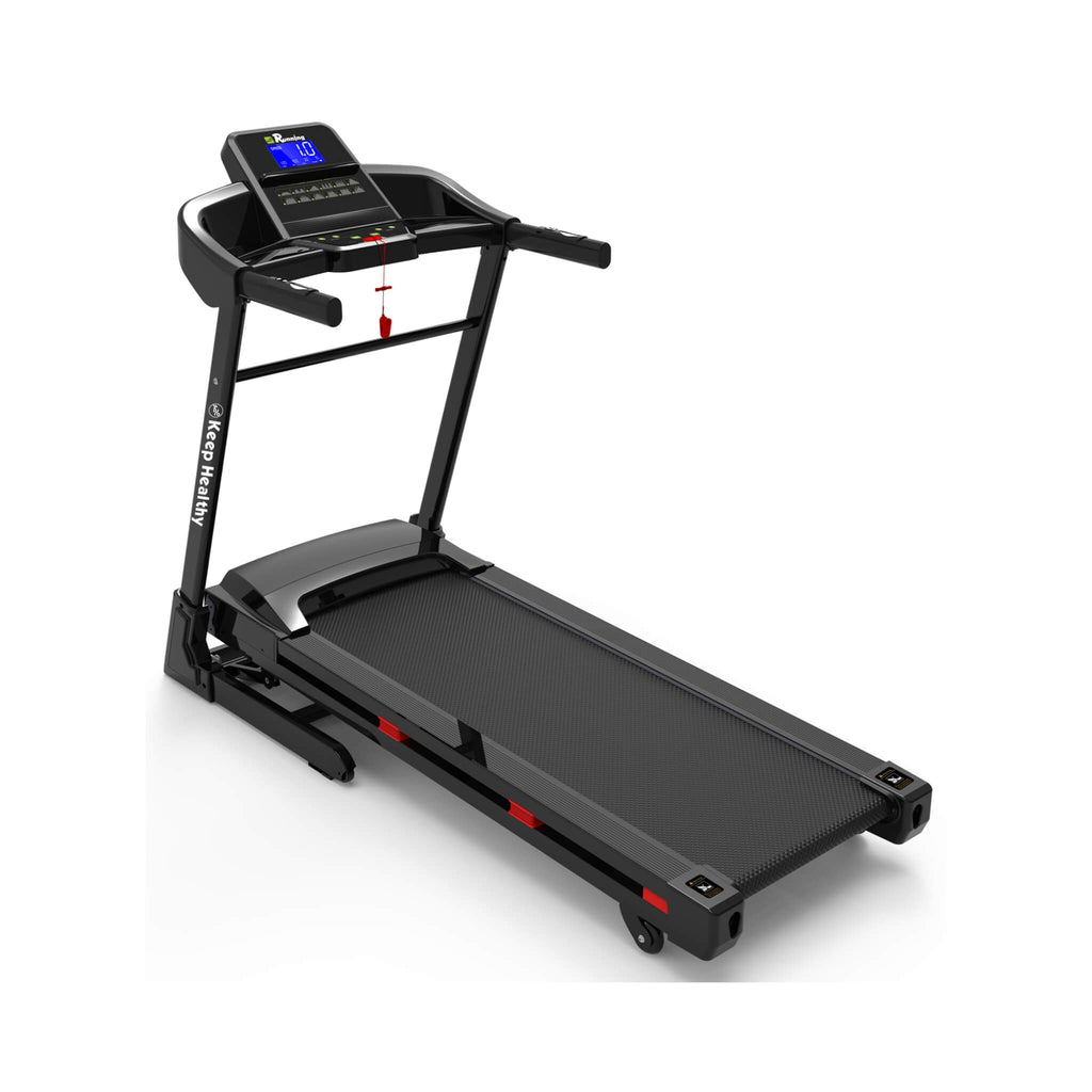 Compact 3.5HP Foldable Electric Treadmill With Bluetooth, LCD Display & 12 Pre-Set Running Programs (SAK25879) - Saksby Wholesale - Left Back View