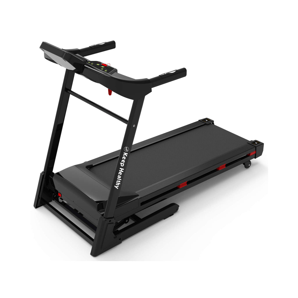 Compact 3.5HP Foldable Electric Treadmill With Bluetooth, LCD Display & 12 Pre-Set Running Programs (SAK25879) - Saksby Wholesale - Left View