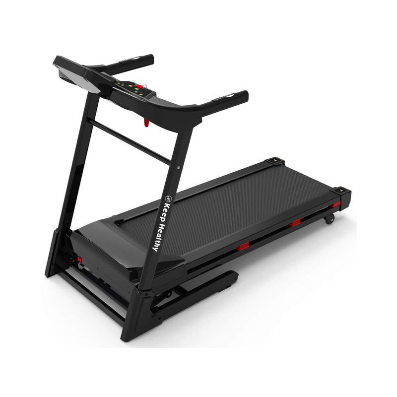 Compact 3.5HP Foldable Electric Treadmill With Bluetooth, LCD Display & 12 Pre-Set Running Programs (SAK25879) - Saksby Wholesale - Left View