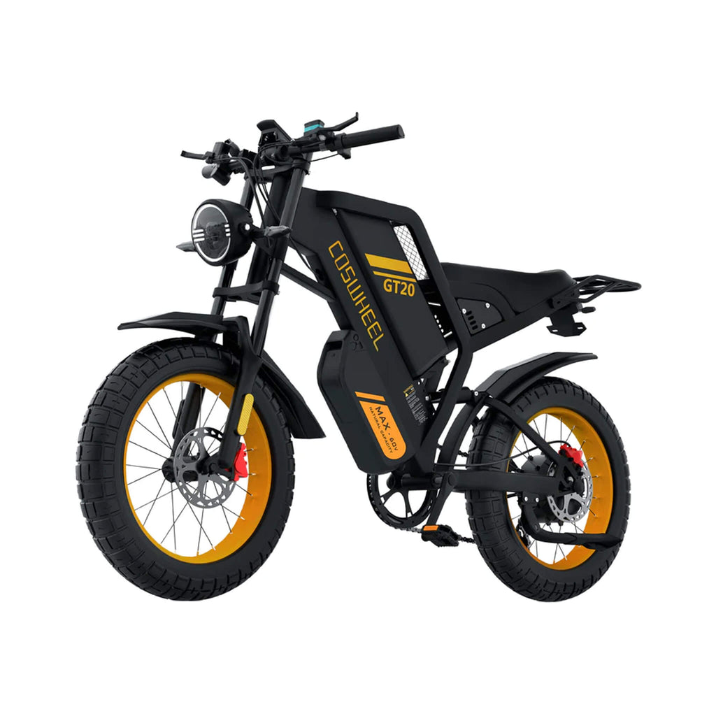 Coswheel GT20 Max 60V/40AH 2000W Dual-Battery Fat Tire Electric Bike (SAK30971) - Saksby Wholesale - Front Left View