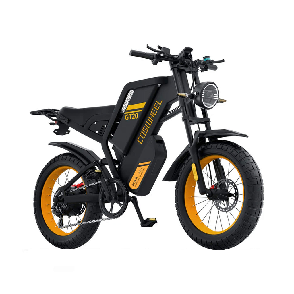 Coswheel GT20 Max 60V/40AH 2000W Dual-Battery Fat Tire Electric Bike (SAK30971) - Saksby Wholesale - Front Right View