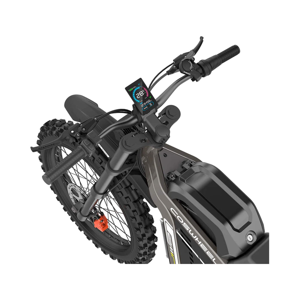 Coswheel R19 72V/40AH 6000W High-Performance Electric Dirt Bike (SAK53917) - Saksby Wholesale - Front Top View