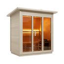 Custom Luxury Spruce Outdoor Steam Sauna With Canadian Wood, Heater & Stones (SAK87912) - Saksby Wholesale - Spruce Front Right View