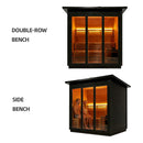 Custom Luxury Spruce Outdoor Steam Sauna With Canadian Wood, Heater & Stones (SAK87912) - Saksby Wholesale - Bench Orientation
