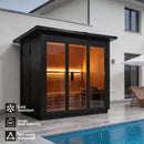 Custom Luxury Spruce Outdoor Steam Sauna With Canadian Wood, Heater & Stones (SAK87912) - Saksby Wholesale - Features