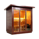 Custom Luxury Spruce Outdoor Steam Sauna With Canadian Wood, Heater & Stones (SAK87912) - Saksby Wholesale - Red Cedar Front Right View
