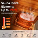 Custom Luxury Spruce Outdoor Steam Sauna With Canadian Wood, Heater & Stones (SAK87912) - Saksby Wholesale - Temperature
