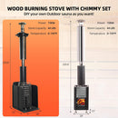 Custom Luxury Spruce Outdoor Steam Sauna With Canadian Wood, Heater & Stones (SAK87912) - Saksby Wholesale - Wood-Burning Stoves