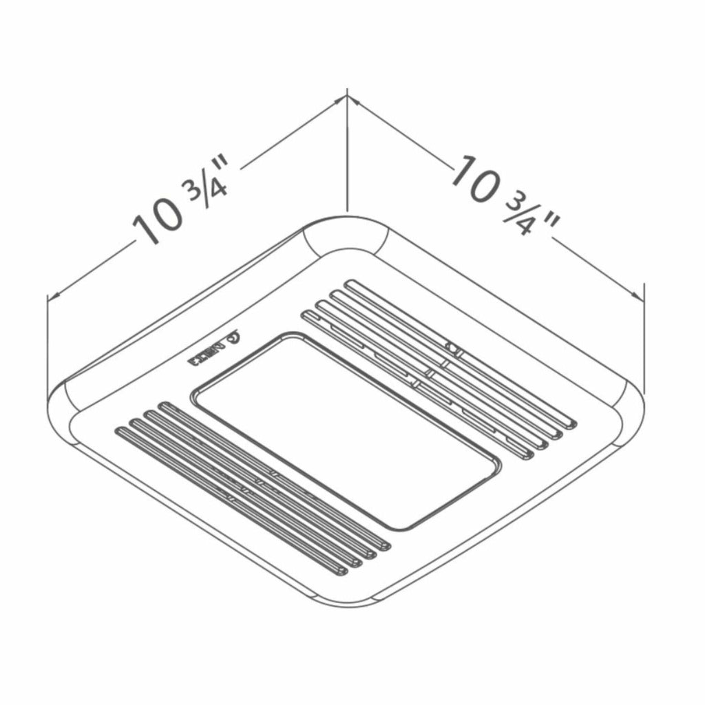 Deltabreez Dimmable LED Ultra Quiet 0.78 Sones 50 CFM Single Speed Exhaust Fan [ITG50LED] (SAK86291)