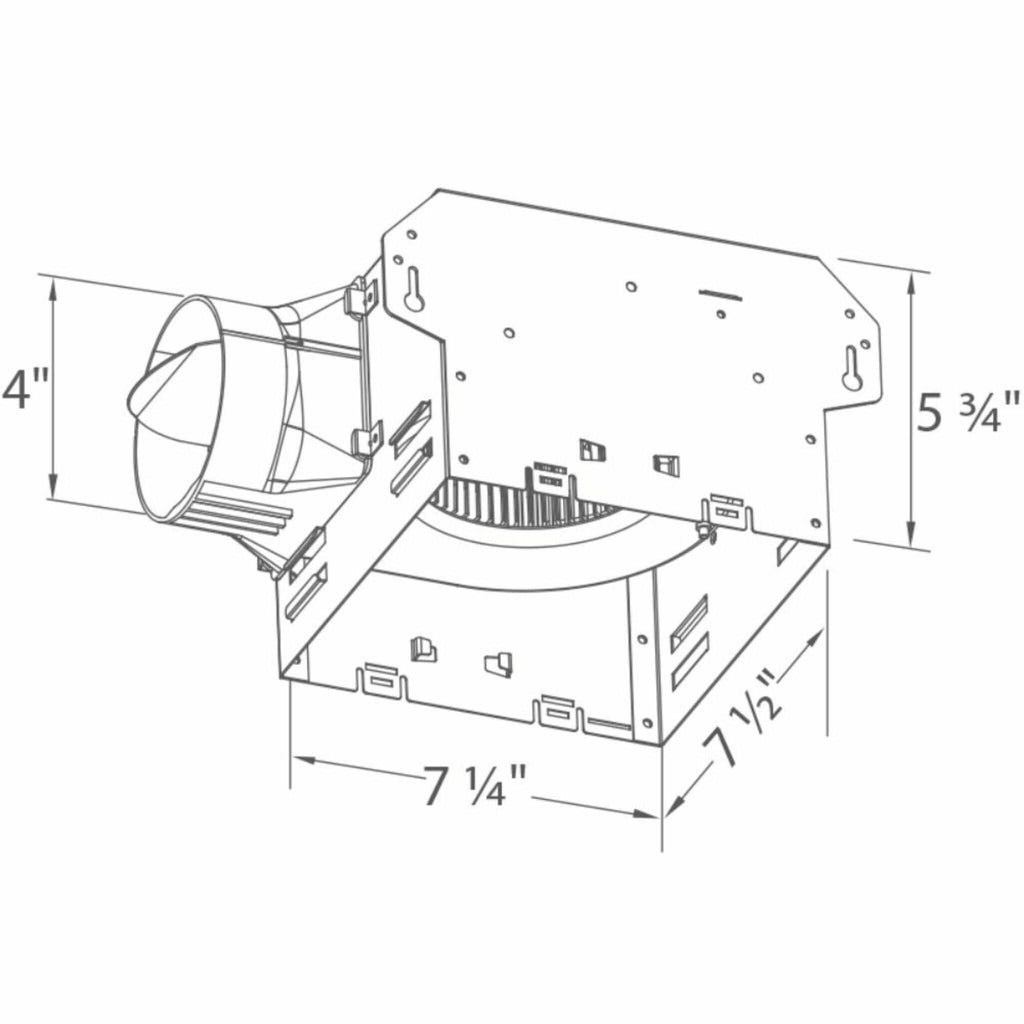 Deltabreez Dimmable LED Ultra Quiet 0.78 Sones 50 CFM Single Speed Exhaust Fan [ITG50LED] (SAK86291)